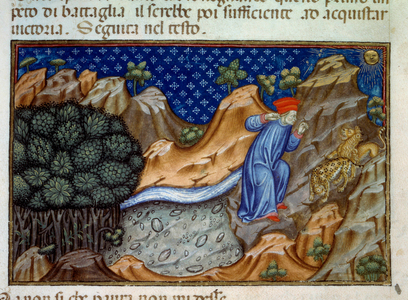 Illustration of the 'Divine Comedy' by Dante, 15th century (miniature)