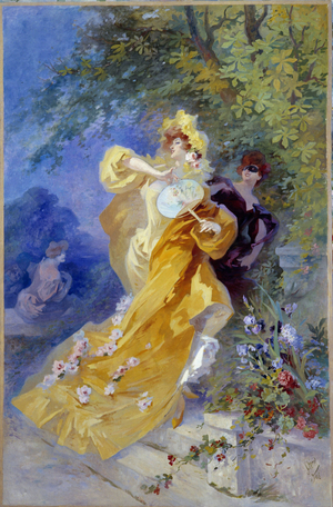 The Yellow Domino, 20th century (oil on canvas)