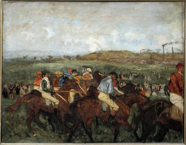 Gentlemen race, Before departure, 1862 (oil on canvas)