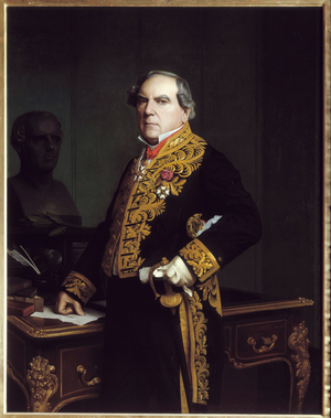 Portrait of Amedee Thierry (1797-1873), French journalist and historian, 1863 (oil on canvas)