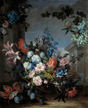Flowers and Fruits, 17th century (oil on canvas)