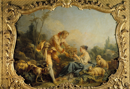 The complacent pastoral pastoral scene, 1737 (oil on canvas)