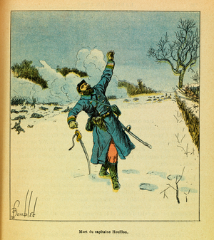 The Eastern Armee of Eugene Sergeant, dit Grenest, January 1871, Hericourt, death of Captain Houillon, 1871 (engraving)