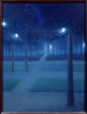 Night At The Parc Royal De Bruxelles, 1897 (pastel)