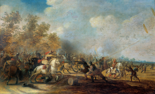 Cavalry Charge, 1645 (oil on canvas)