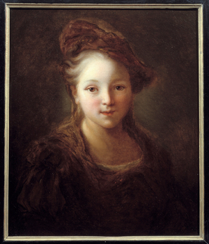 Portrait of a young girl, 1720 (oil on canvas)