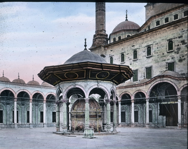 Egypt, Cairo, Courtyard of the Muhammad Ali Mosque, image date: circa 1910. Carl Simon Archive