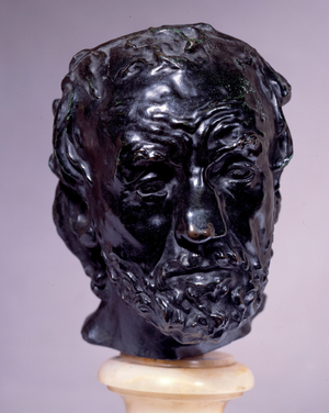 head of man with nose broken, 19th century (sculpture)