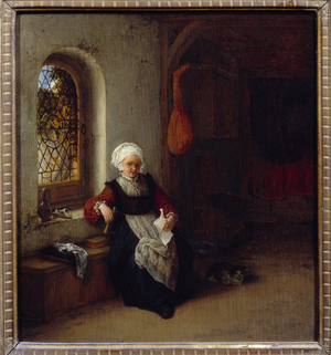 The Woman Has The Letter, 17th century (oil on canvas)