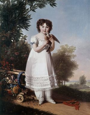 Portrait in foot of Napoleone Elisa Bacciochi, Princess of Piombino, 1810 (oil on canvas)