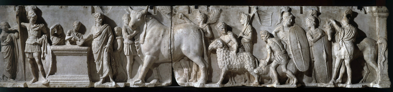 Roman art: altar of Domitius Ahenobarbus, -100 BC (marble)