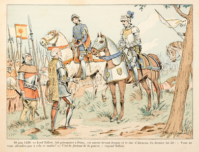 Illustration from the book "Joan of Arc", On June 18 (litho)