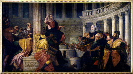 Jesus Talking To The Doctors, 16th century (oil on canvas)