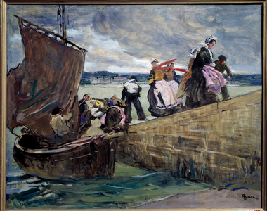 The smuggler at Sainte Marine in Brittany, 1907 (oil on canvas)