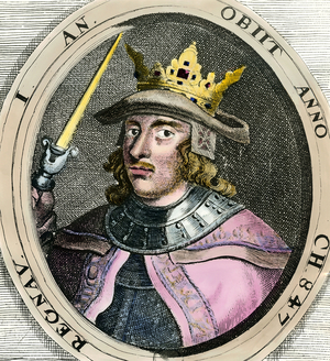 Portrait of Eric I Eigod King of Denmark, 18th century (engraving)
