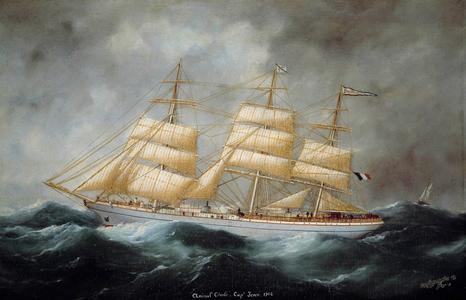 View of Cap Hornier "Admiral Cecile", 1902 (oil on canvas)