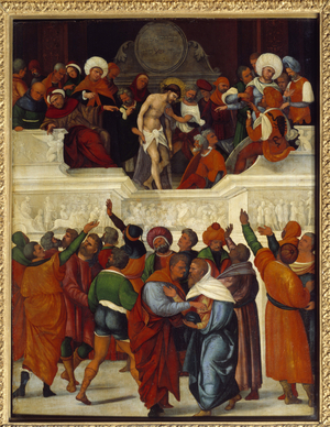 Ecce homo, 15th century (oil on wood)