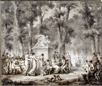 View of the Tuileries terrace in 1807 World exit to the park, 1807 (drawing)