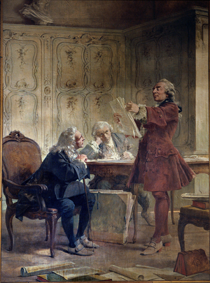 The naturalist and intendant of the Jardin du roi Georges-Louis Leclerc, Count of Buffon (1707-1788) (oil on canvas)