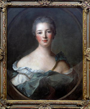 Portrait of Jeanne Antoinette Poisson, Marquise of Pompadour (dit Madame de Pompadour, 1722-1764), 1748 (oil on canvas)