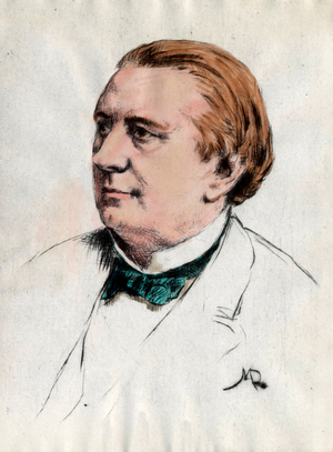 Portrait of Eugene Labich, Writer 19th century (engraving)