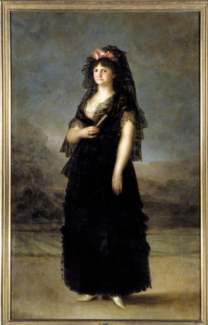 Full length portrait of the Queen of Spain Marie Louise (1751-1819), 1799 (oil on canvas)