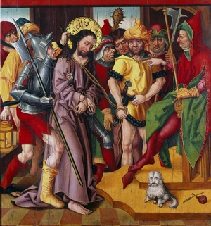Jesus before Herode Antipas Panel of the Altarpiece of the Master's Passion at the Carnation of Baden, 15th century (painting)