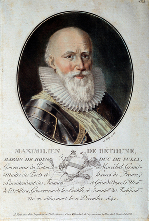 Portrait of Maximilian de Bethune, Duke of Sully (1560-1641), 18th century (engraving)