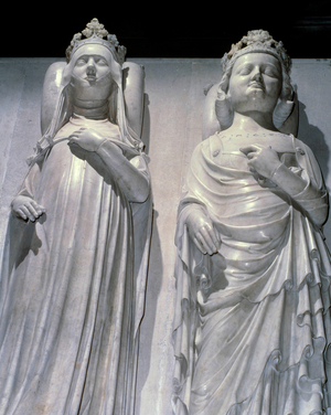 The marble deposits of Queen Joan of Evreux (1307-1371) and King Charles IV Le Bel (1294-1328)., 14th century (marble)