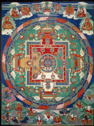 Art Tibet. Mandala d'Akshobhya: the wheel of time, 19th century (gouache)