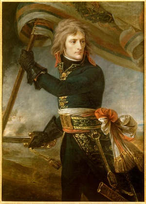 Napoleon Bonaparte at the Bridge of Arcole, 1796 (oil on canvas)