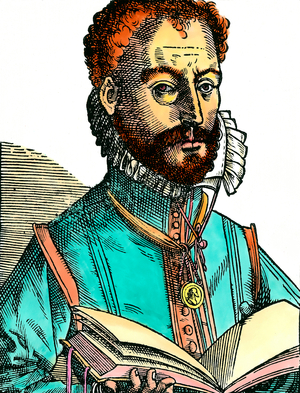 Portrait of Orlandus Lassus (1531-1594), 16th century (engraving)