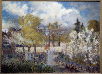Le jardin de Claude Monet a Giverny, 1901 (oil on canvas)