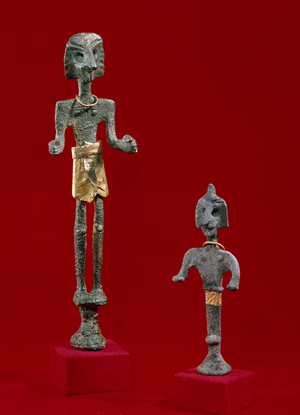 Divinites. Silver and gold sculpture from Ras Shamra, Syria, c.1800 BC (bronze)