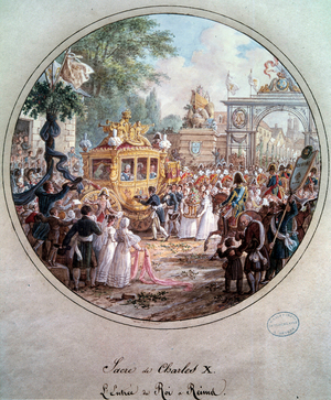 Entre du roi Charles X à Reims, May 1825 (engraving)