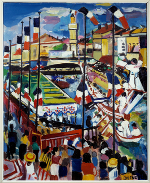 Les joutes à Sete, 1947 (oil on canvas)