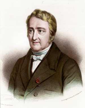 Portrait of Joseph Pelletier (1788-1842) French chemist, 19th century (engraving)