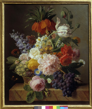 Flowers and Fruit, 1827 (oil on canvas)