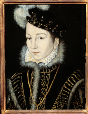 Portrait of Charles IX, King of France (1550-1574), c.1555 (oil on canvas)
