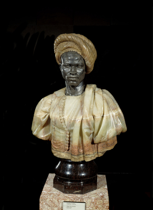 Negre du Sudan Sculpture in bronze and onyx, 1857 (bronze)