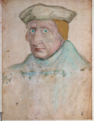 Portrait of Guillaume Bude, Master of the Royal Bookshop of Francois I in Fontainebleau, 1535 (drawing)