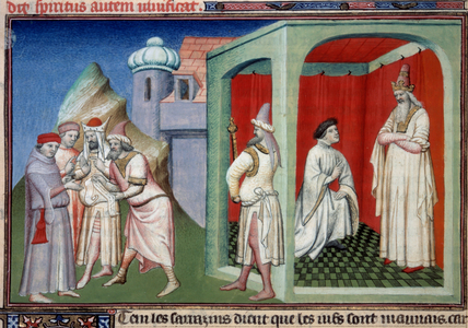 John of Mandeville and the Sultan, 1410-12 (miniature)