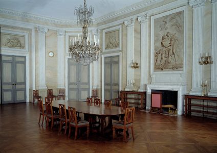 Dining room of the large apartments of Emperor Napoleon I at the Chateau de Compiegne, 19th century(photo)