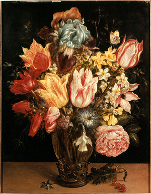 Bouquet of tulips, 17th century (oil on canvas)