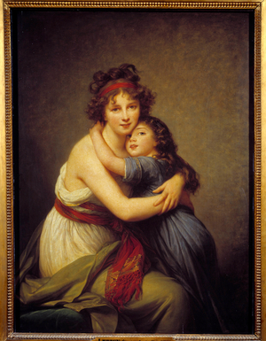 Portrait of Madame Vigee Lebrun and her daughter Jeanne-Lucie-Louise (1780-1819), 1789 (oil on canvas)