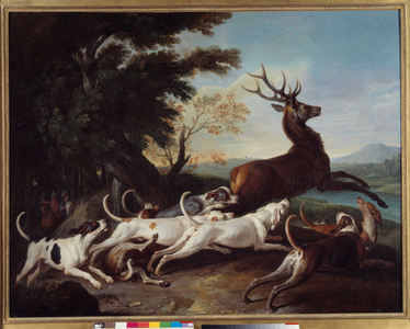 Hunting: "Debuche du deer", 1718 (oil on canvas)