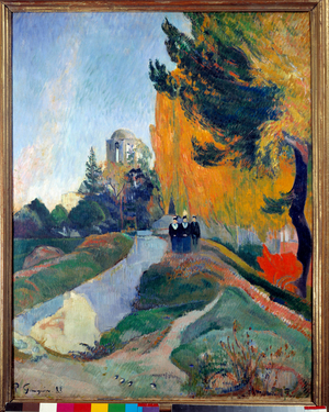 Alyscamps in Arles, 1888 (oil on canvas)