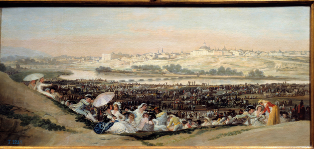 The Prairie of San Isidro (Spain) View of the City of Madrid from the Hermitage of San Isidoro, 1788 (oil on canvas)