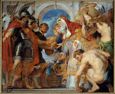 Abraham and Melchisedech, 1616 (oil on canvas)
