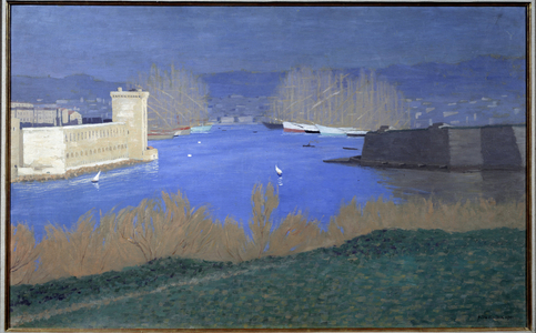 View of the port of Marseille, 1901 (oil on canvas)